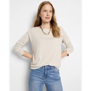 Nic+Zoe Everyday Sparkle Knit Top XL Neutral Shimmer NWT